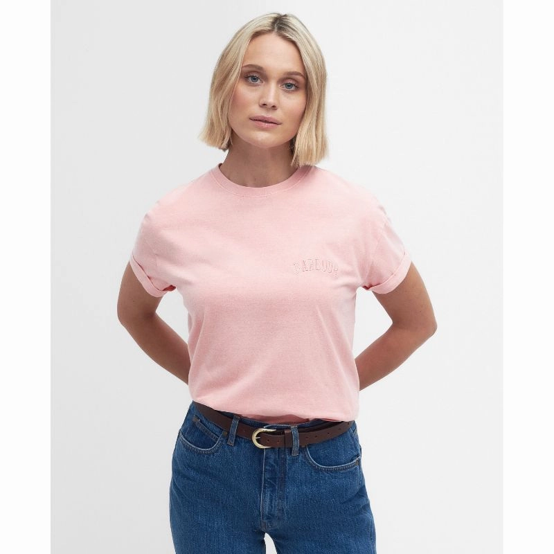 Barbour Sandgate Ladies T-Shirt - Shell Pink Today Only Offer