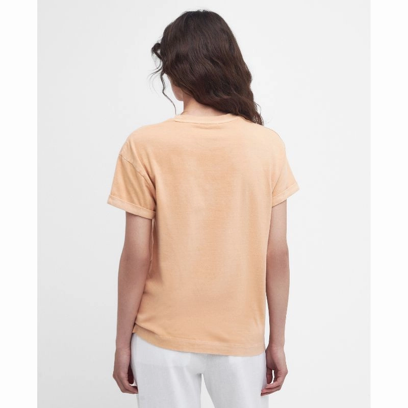 Trending Now Discount Barbour Sandgate Ladies T-Shirt - Soft Apricot