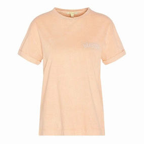 Barbour Sandgate Ladies T-Shirt - Soft Apricot Mega Savings Now