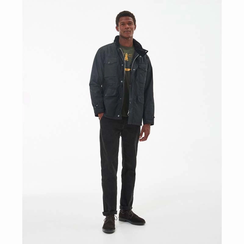 Barbour Sapper Mens Waxed Jacket - Black/Classic Hot Price Drop Hot Sale Today