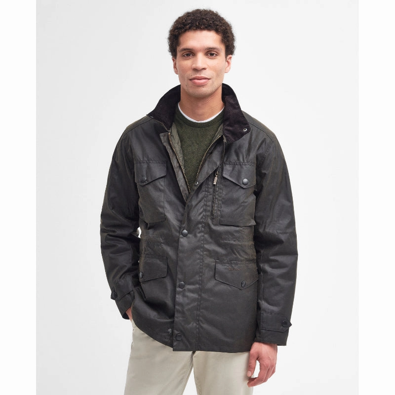 Barbour Sapper Mens Waxed Jacket - Olive Dont Wait Save