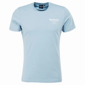 Grab Your Savings Barbour Satley Graphic Mens T-Shirt - Powder Blue