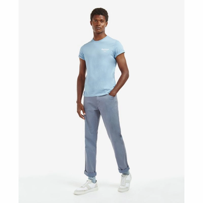 Shop the Best Deals Barbour Satley Graphic Mens T-Shirt - Powder Blue