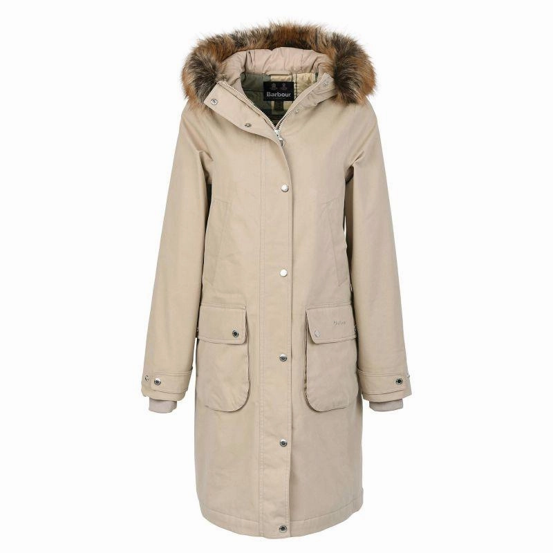 Barbour Scarlet Ladies Waterproof Coat - Sand Dune/Ancient Special Deal Frenzy Flash Offer Today