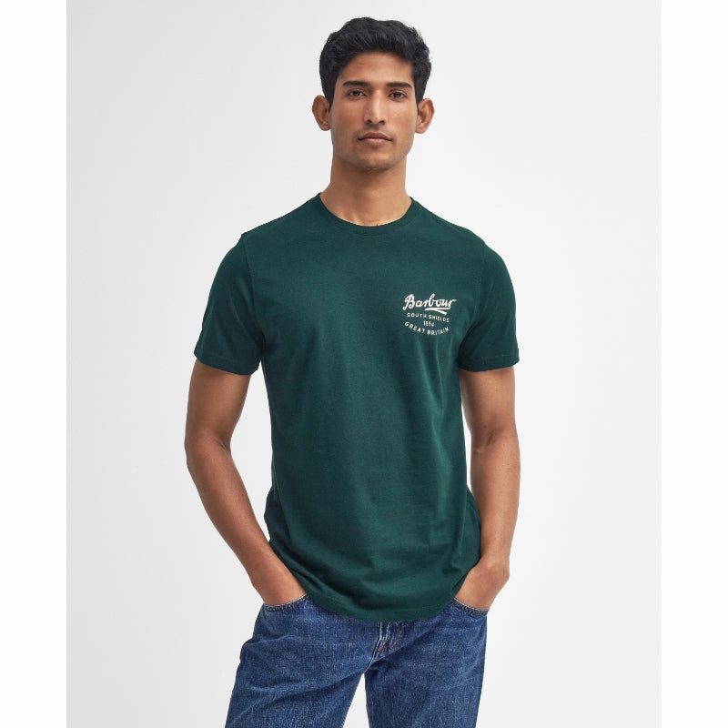 Sale Ending Soon Exclusive Online Offer Barbour Script Graphic Mens T-Shirt - Seaweed