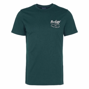 Barbour Script Graphic Mens T-Shirt - Seaweed Gift Ideas Galore