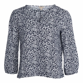 Best Seller Discount Grab the Deal Now Barbour Seaholly Ladies Blouse - White/Indigo