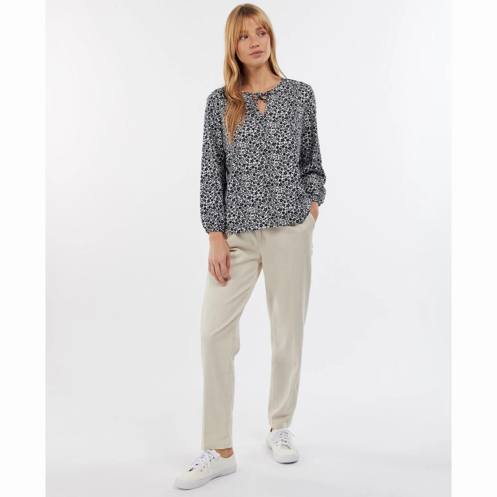 Exclusive Savings Event Barbour Seaholly Ladies Blouse - White/Indigo