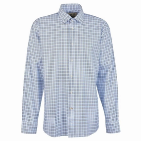Surprise Offer Now Barbour Shadwell Mens Country Active Regular Fit Shirt - Blue