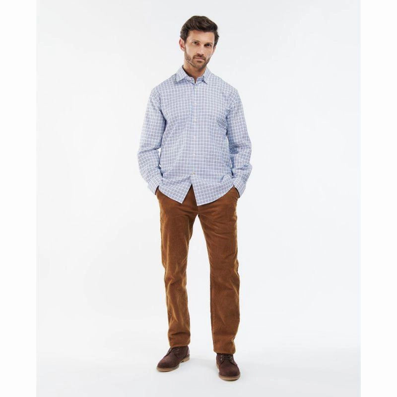 Barbour Shadwell Mens Country Active Regular Fit Shirt - Blue Daily Clearance Deal MustHave Steals