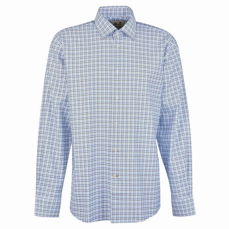 Surprise Offer Now Barbour Shadwell Mens Country Active Regular Fit Shirt - Blue
