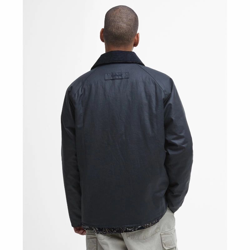 Grab Your Deal Today Barbour Shoreman Spey Mens Wax Jacket - Navy