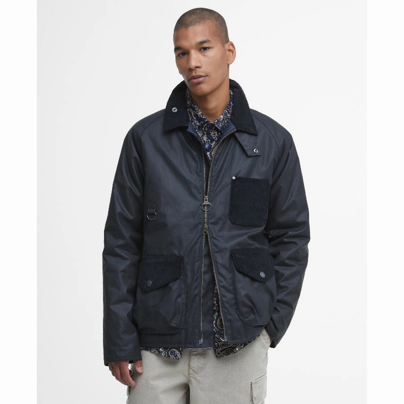 Flash Discount Today Hot Pick Online Barbour Shoreman Spey Mens Wax Jacket - Navy