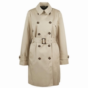 Barbour Short Greta Ladies Showerproof Trench - Light Fawn/Ancient Poplar Trending Now Discount Save Today Event