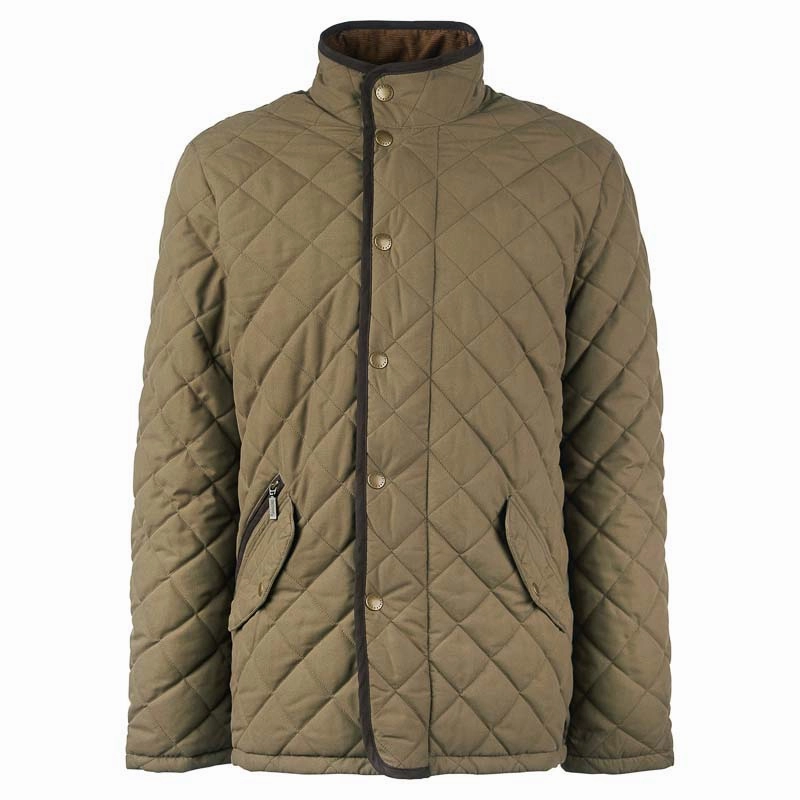 Best Price Online Barbour Shoveler Mens Waterproof Quilted Jacket - Clay
