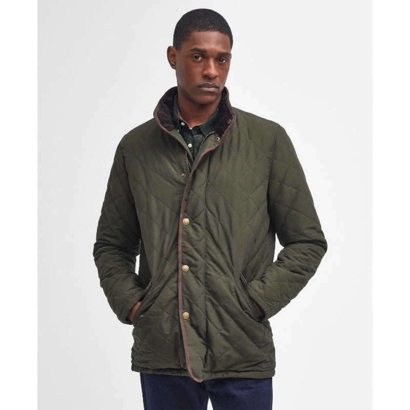 Shop Hot Picks Exclusive Holiday Deal Barbour Shoveler Mens Waterproof Quilted Jacket - Dark Olive