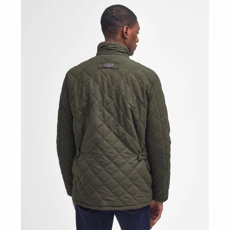 Limited Edition Offer Barbour Shoveler Mens Waterproof Quilted Jacket - Dark Olive