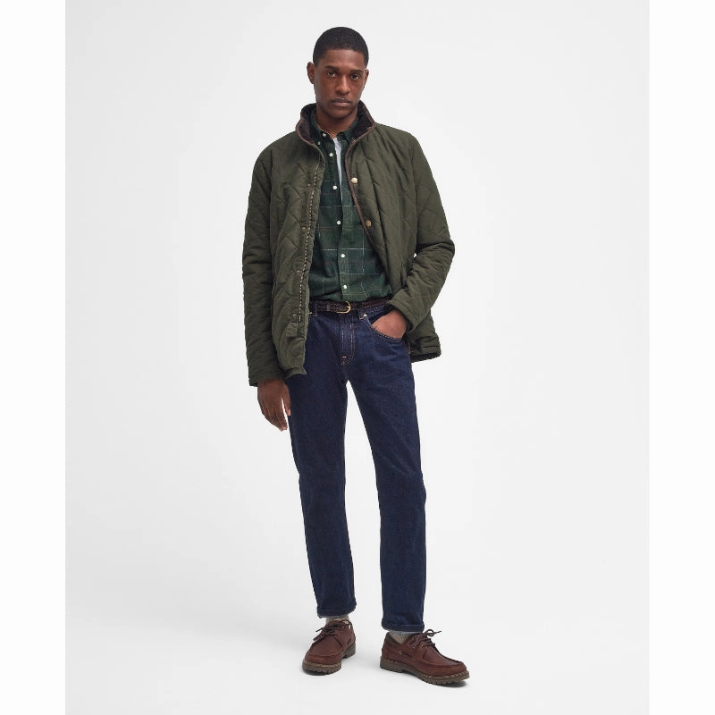 Barbour Shoveler Mens Waterproof Quilted Jacket - Dark Olive Gift Ideas Galore Trending Now Discount