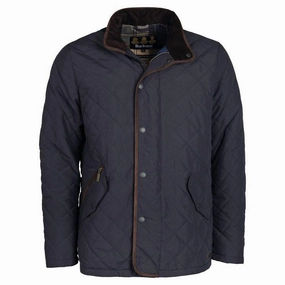 Limited Stock Hot Deal Barbour Shoveler Mens Waterproof Quilted Jacket - Navy