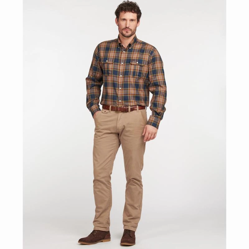 Barbour Singsby Thermo Weave Mens Shirt - Navy Limited Stock Hot Deal