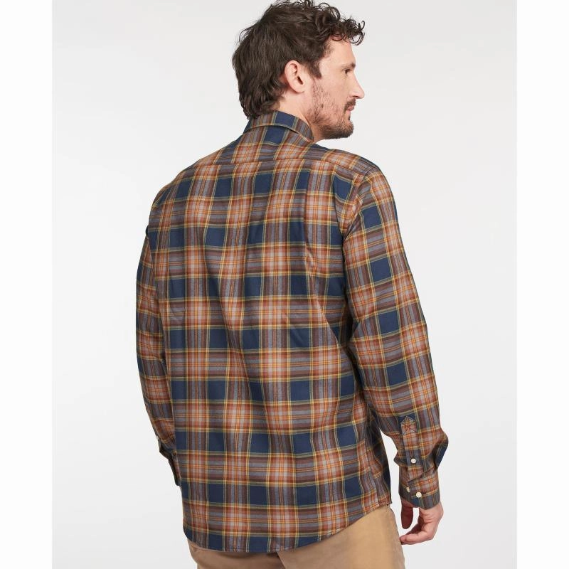 Save Big Today Special Steal Event Barbour Singsby Thermo Weave Mens Shirt - Navy