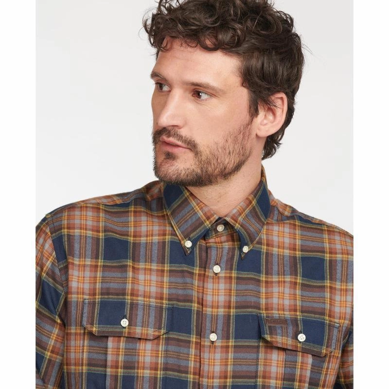 Barbour Singsby Thermo Weave Mens Shirt - Navy Shop Today Save