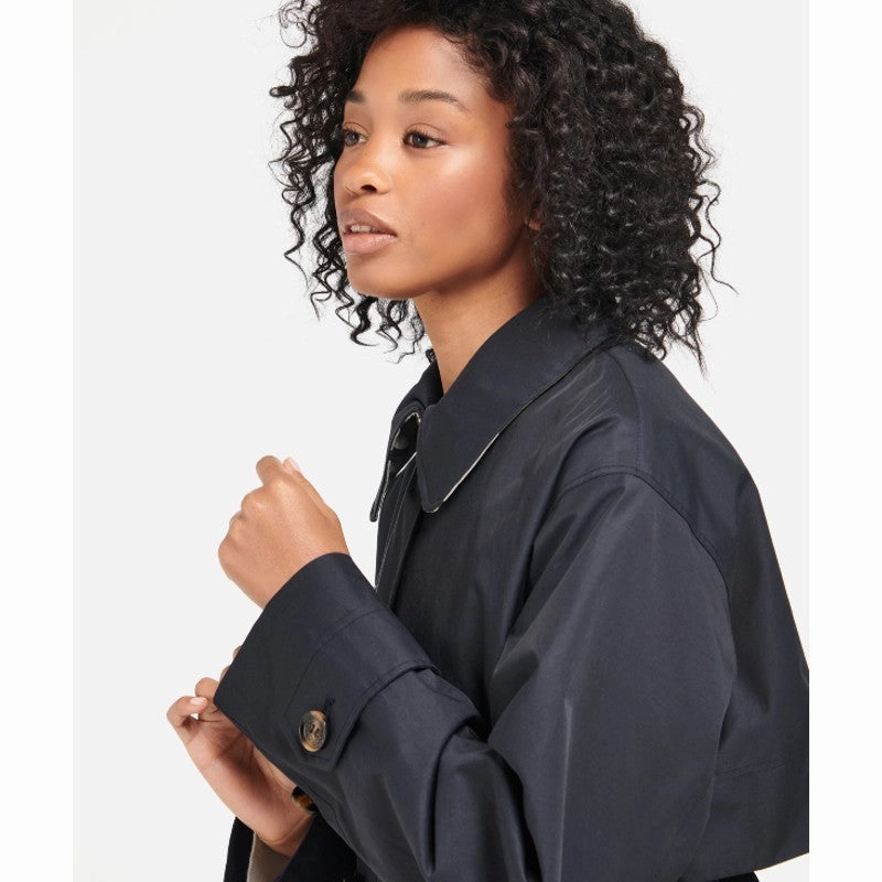 Barbour Somerland Ladies Trench Jacket - Dark Navy/Ancient Poplar Best Deal Alert