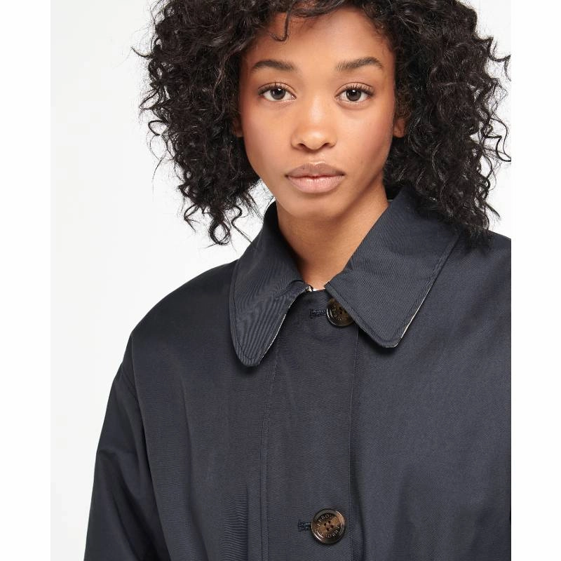 Barbour Somerland Ladies Trench Jacket - Dark Navy/Ancient Poplar Last Chance Steal MustShop Sale