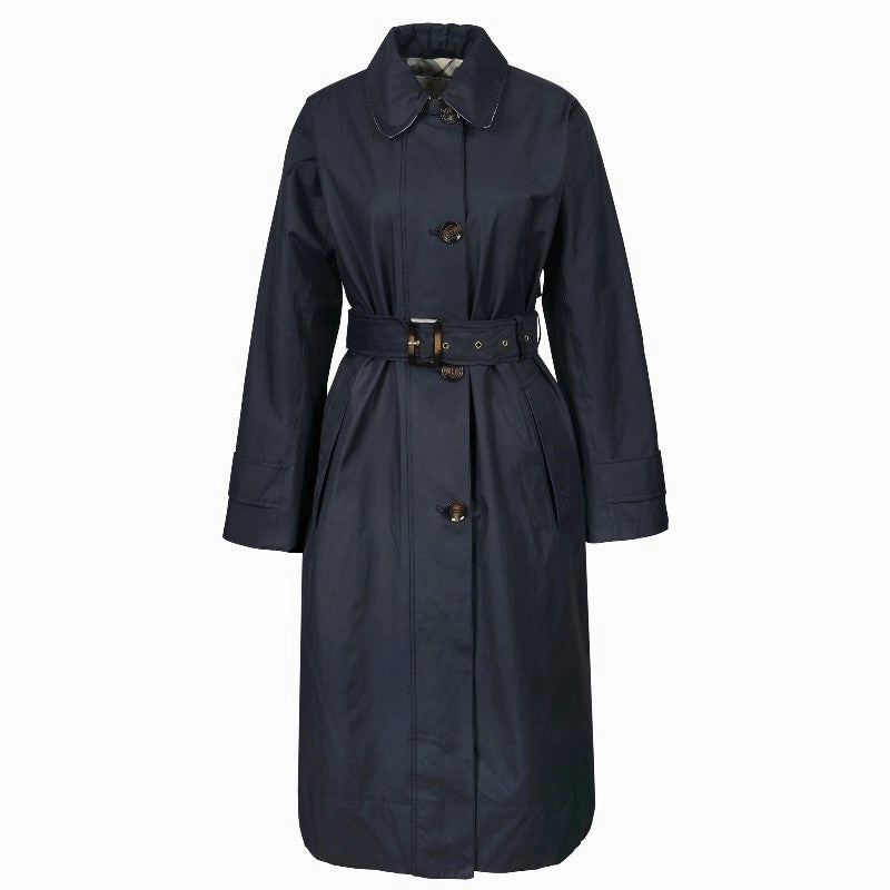 Barbour Somerland Ladies Trench Jacket - Dark Navy/Ancient Poplar Grab the Deal Now Instant Discount