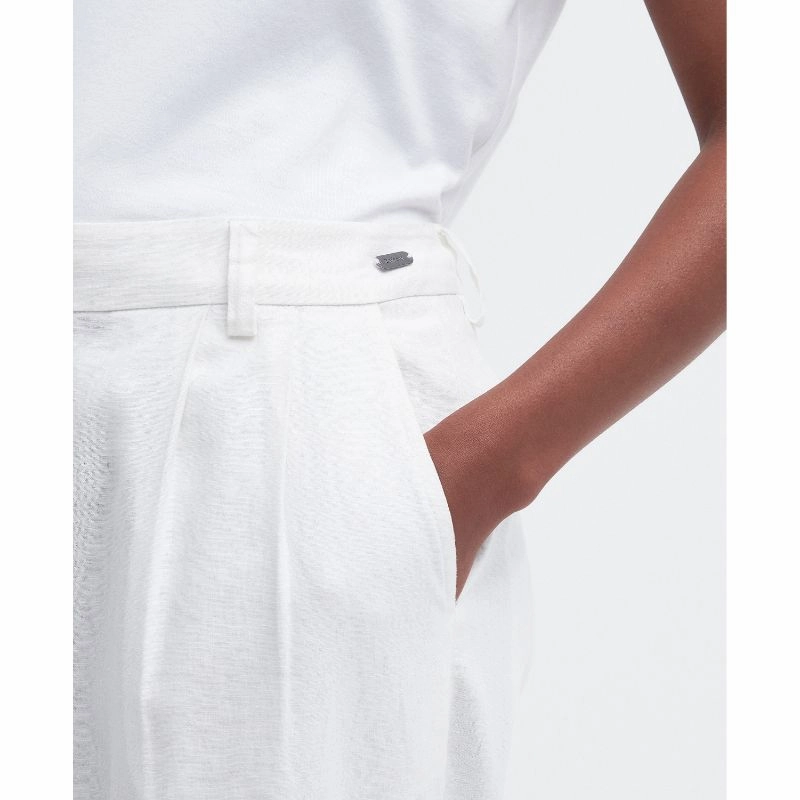 Trending Now Discount Shop Now Save Barbour Somerland Ladies Trousers - White