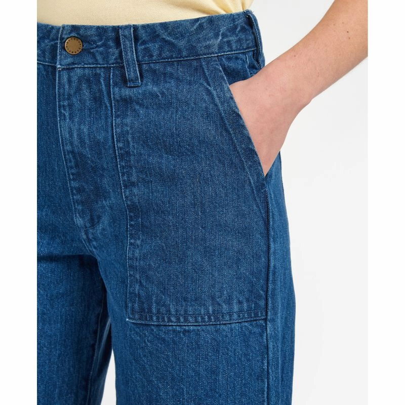Barbour Southport Ladies Cropped Jean - Original Wash Today Only Savings Hot Item Clearance