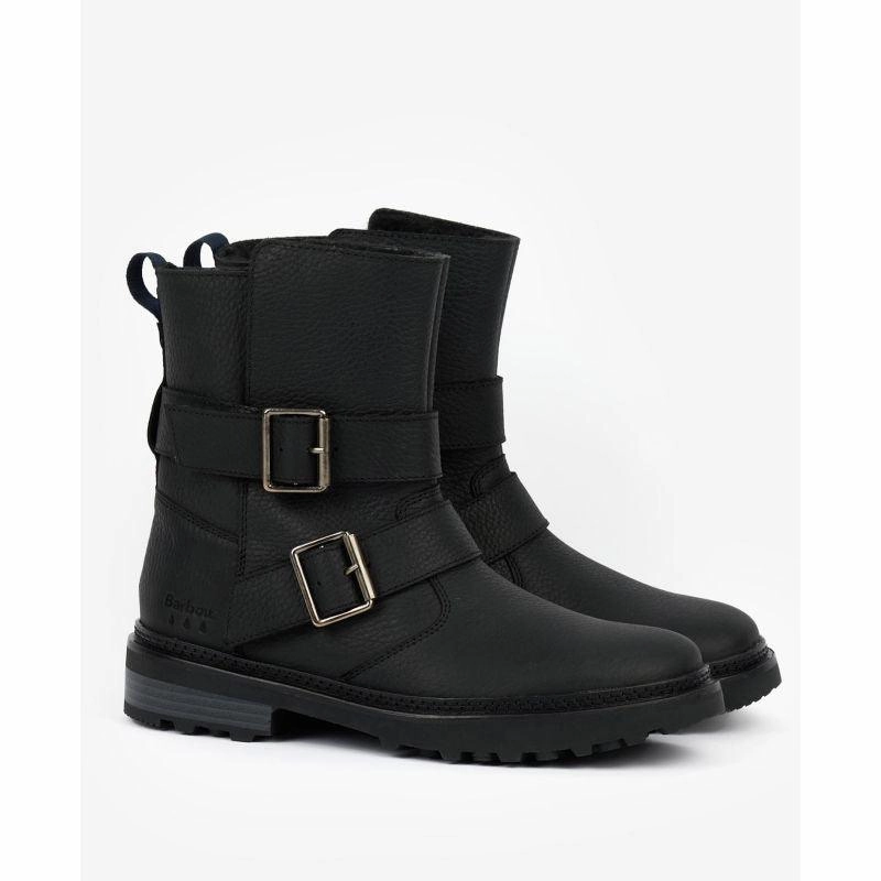 Barbour Spear Ladies Waterproof Biker Boots - Black Online Exclusive Deal Mega Discount Event