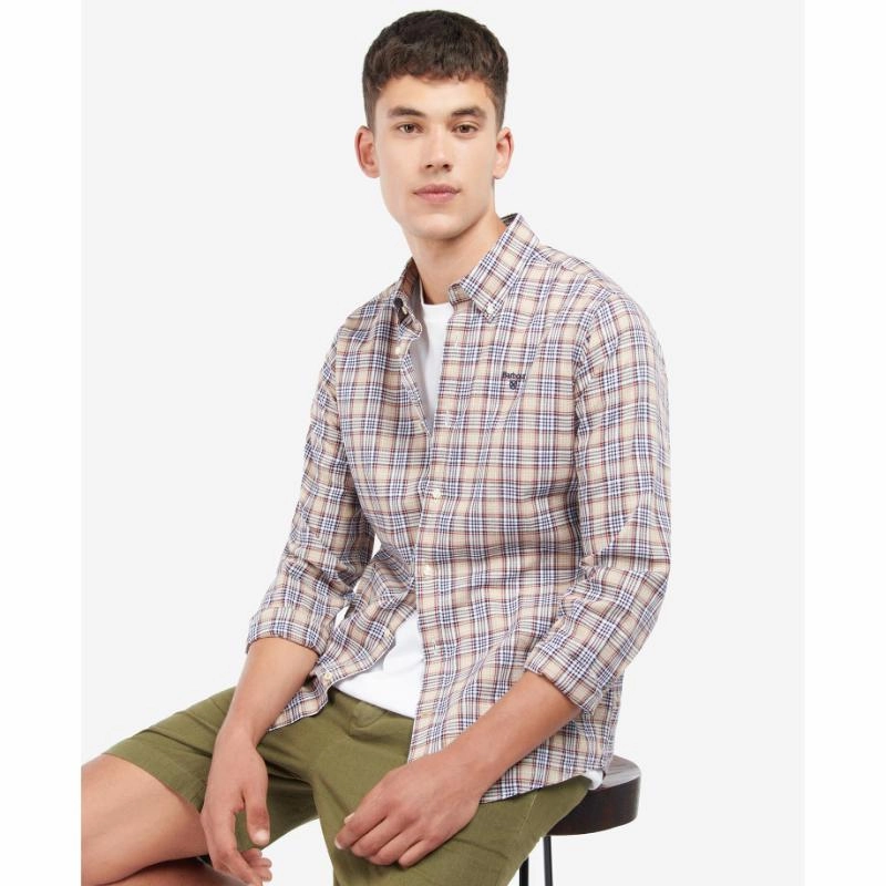 Exclusive Savings Event Save Today Only Barbour Spillman Mens Shirt - Stone