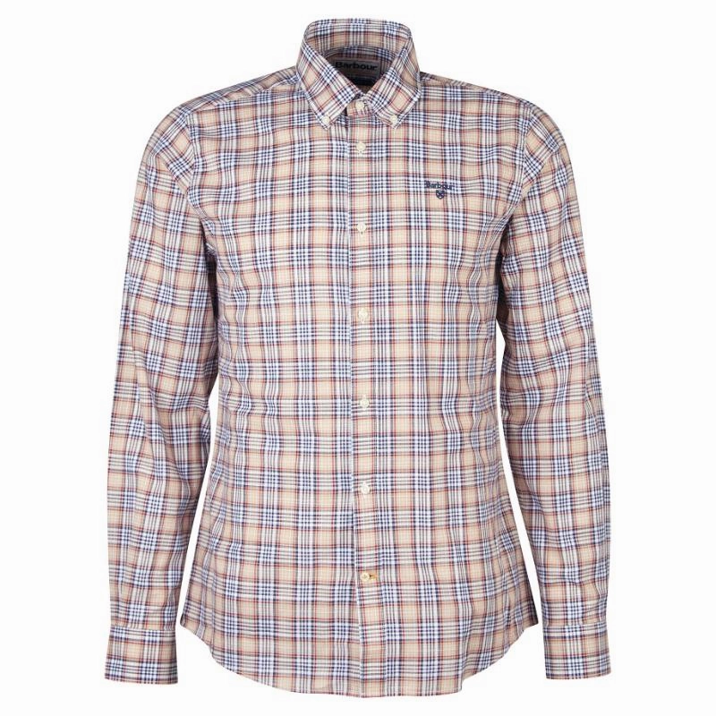 Barbour Spillman Mens Shirt - Stone Hot Item Clearance Instant Savings Deal