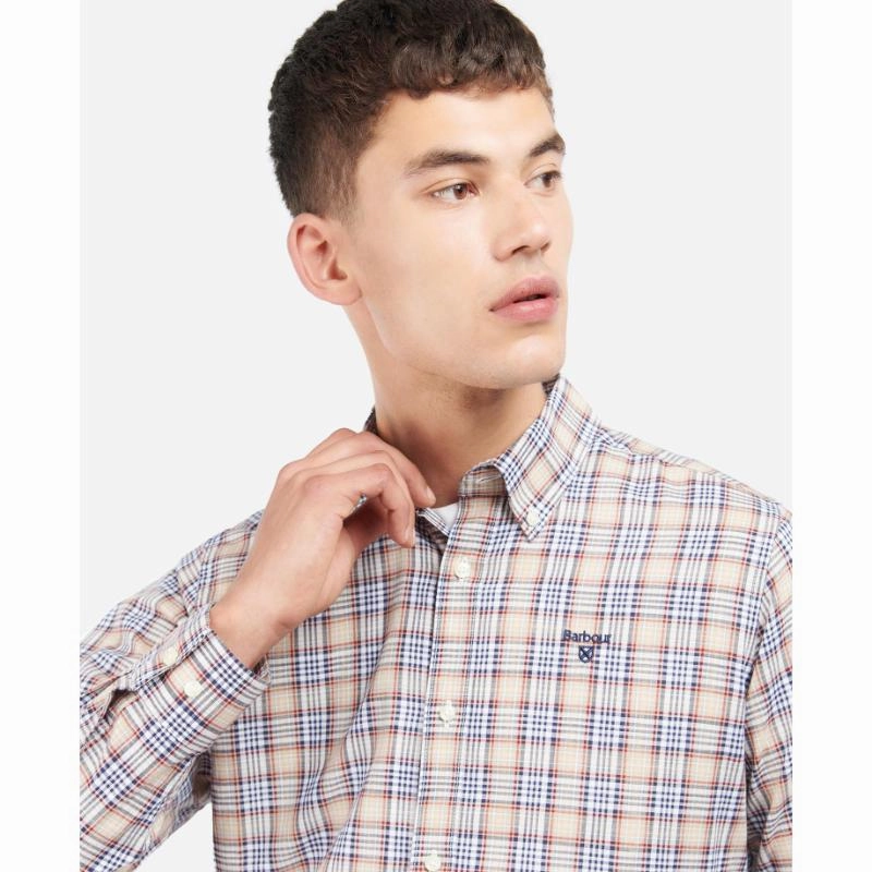 Hot Discount Deal Dont Wait Save Today Barbour Spillman Mens Shirt - Stone