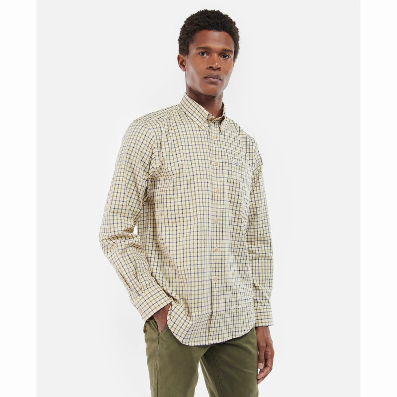 GiftWorthy Sale Last Chance Steal Barbour Sporting Tattersall Mens Shirt - Navy / Olive