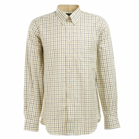 Barbour Sporting Tattersall Mens Shirt - Navy / Olive Dont Miss Big Savings