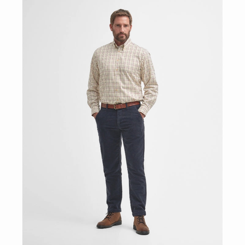 Barbour Sporting Tattersall Mens Shirt - Red / Khaki Today Only Hot Sale Trending Deals Today