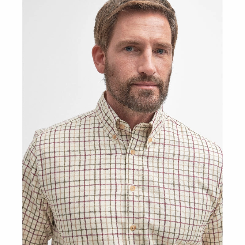Barbour Sporting Tattersall Mens Shirt - Red / Khaki Hot Offer Inside Daily Clearance Deal