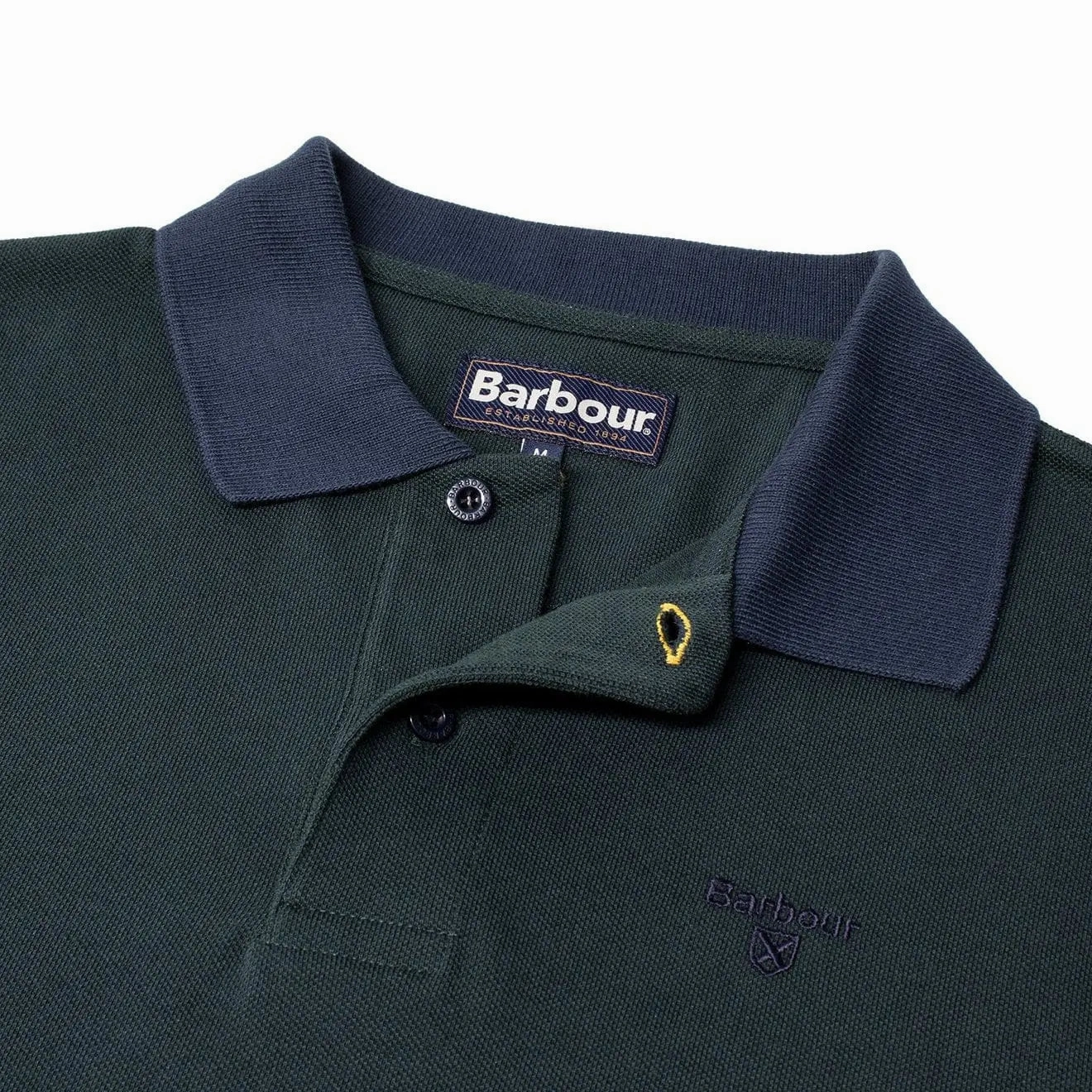 Barbour Sports Polo Mix Dark Seaweed Online Exclusive Offer