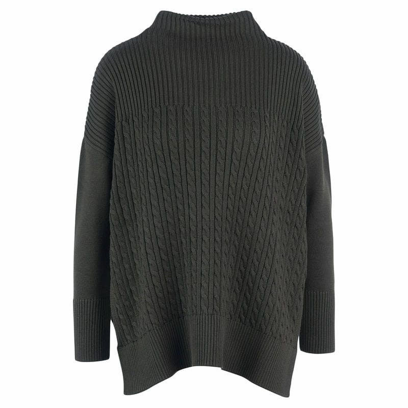 Special Deals Online Today Only Hot Pick Barbour Stitch Guernsey Ladies Cape - Olive