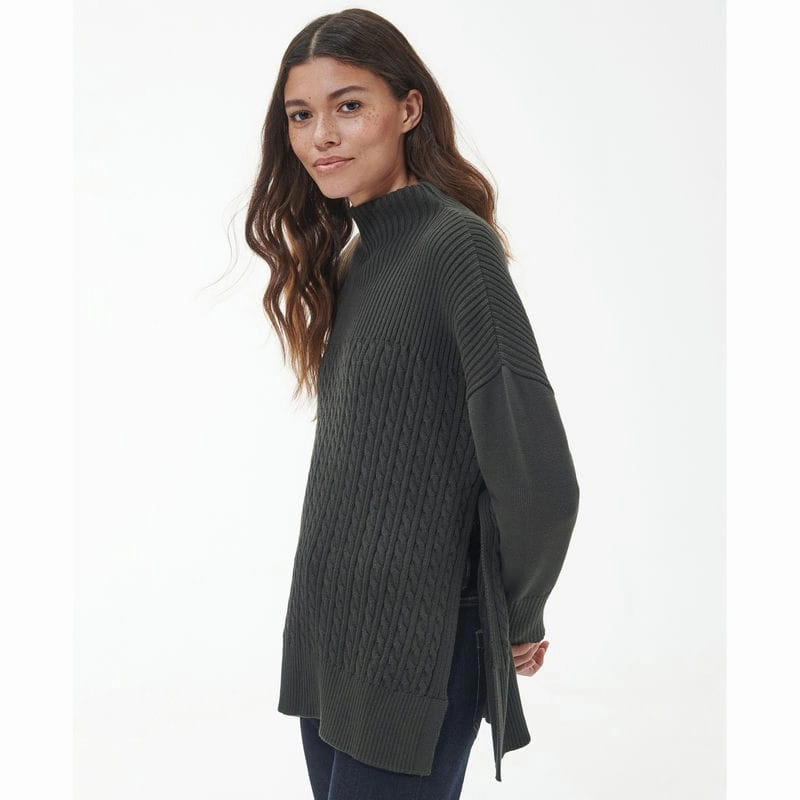 Hot Pick Deal Shop Smart Save Barbour Stitch Guernsey Ladies Cape - Olive