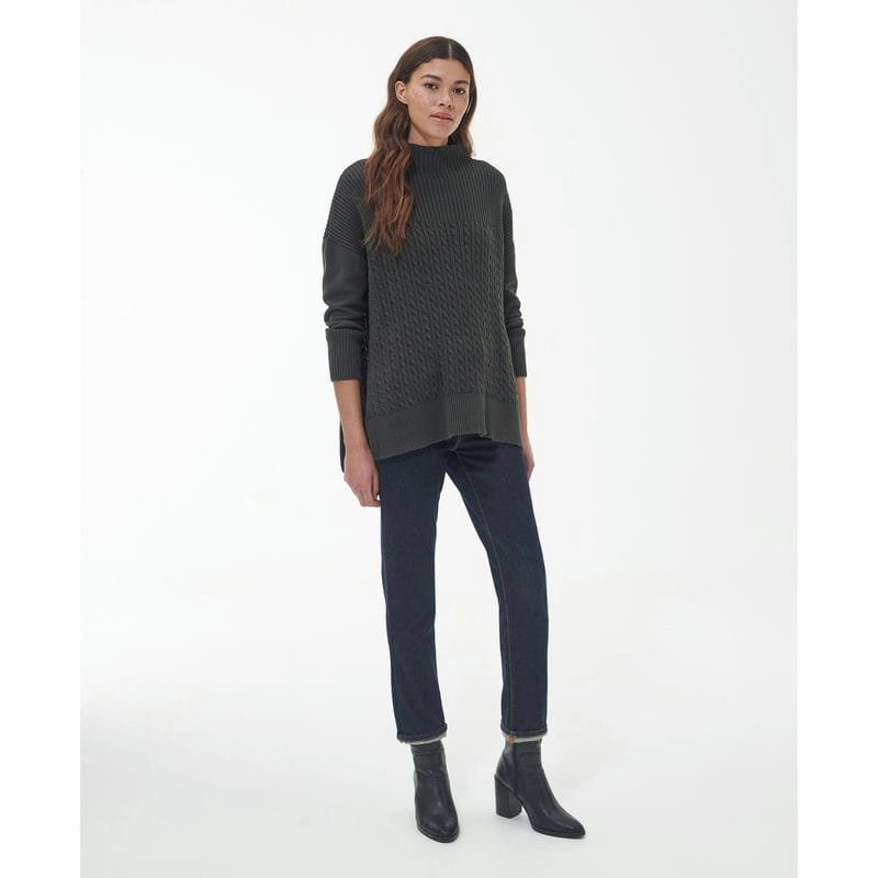 Barbour Stitch Guernsey Ladies Cape - Olive Hot Pick Sale Daily Hot Deal