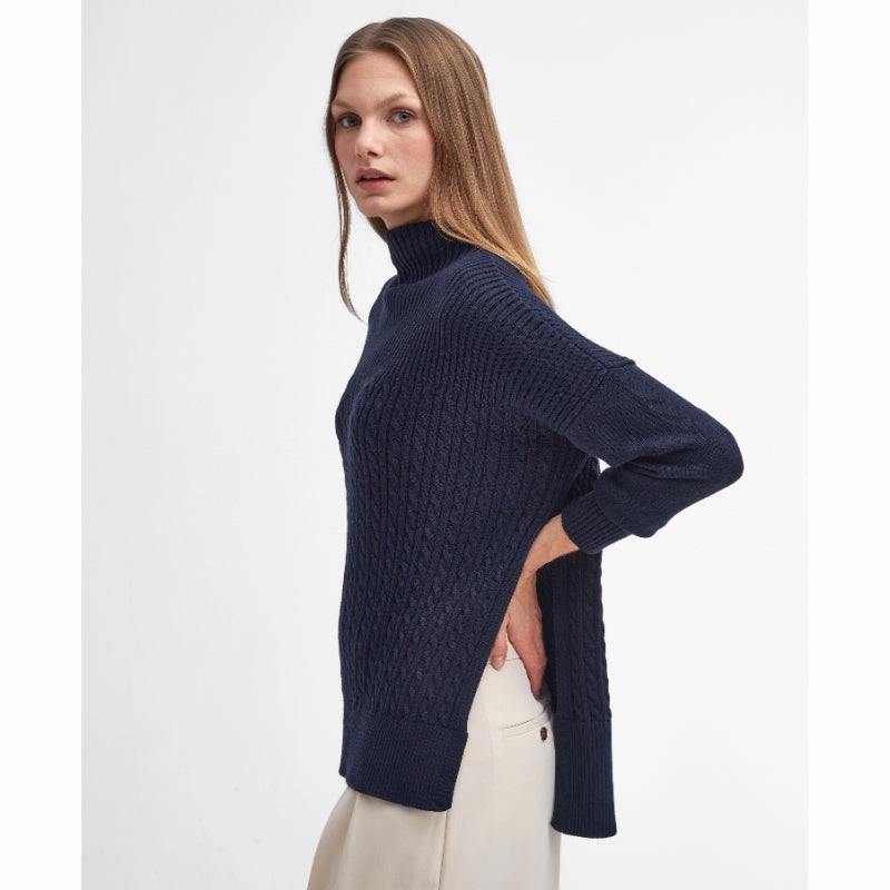 Flash Sale Alert Now Today Only Offer Barbour Stitch Guernsey Ladies Knitted Cape - Navy
