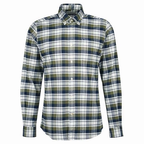 Barbour Stonewell Mens Tailored Fit Shirt - Olive Weekend Specials Shop Todays Picks
