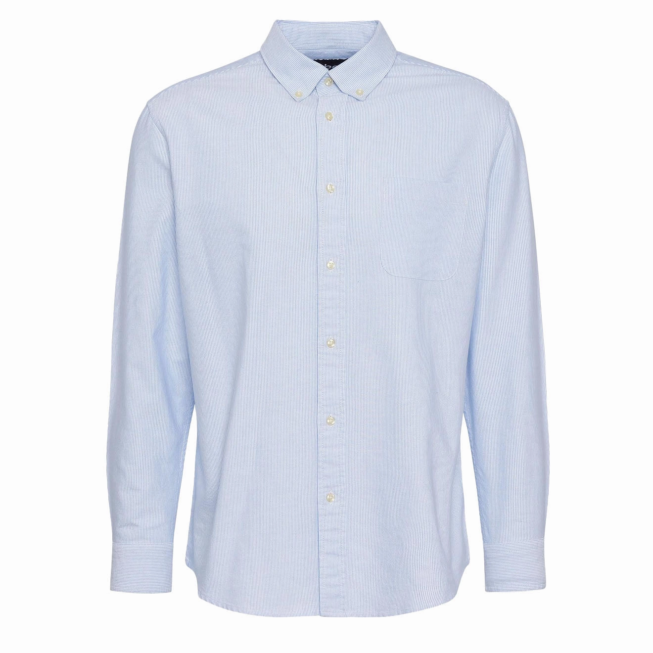 Barbour Striped Dunand Fit Oxford Shirt Sky Blue Big Savings Alert Special Deal Frenzy