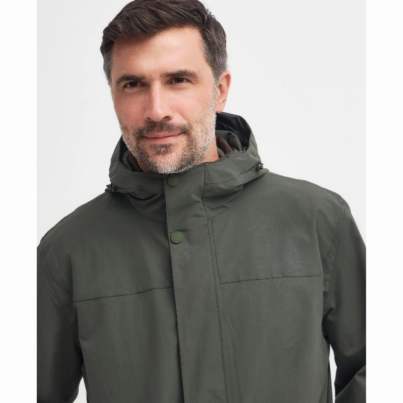 Barbour Summer Brockstone Mens Waterproof Jacket - Olive MustHave Steals Shop Todays Picks