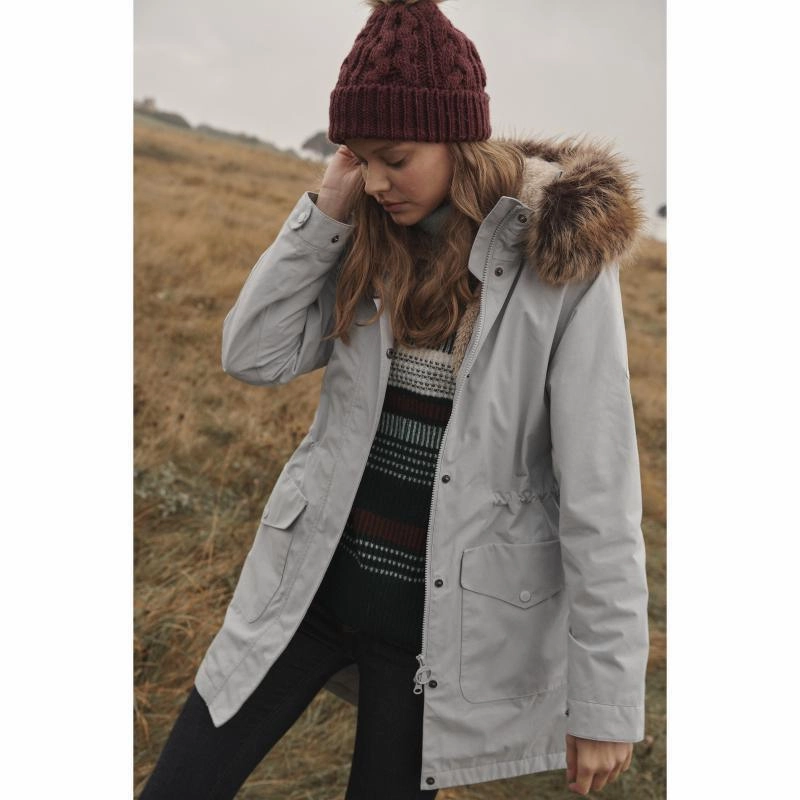 Barbour Swanage Ladies Waterproof Parka - Gray Dawn Dont Miss Todays Deal Trendy Picks Today