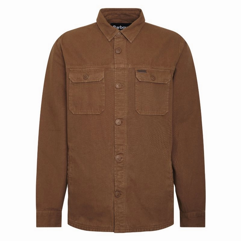 Barbour Swindale Mens Overshirt - Dark Sand MustHave Deals