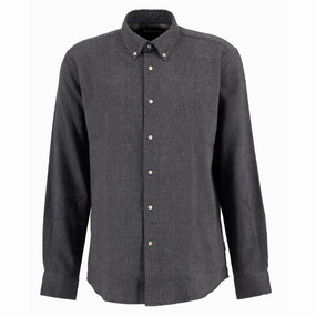 Barbour Tamish Herringbone Regular Mens Shirt - Grey Marl Flash Pick Today